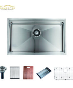 Handmade Workstation Kitchen Sink - 16 Gauge Stainless Steel Topmount Single Bowl