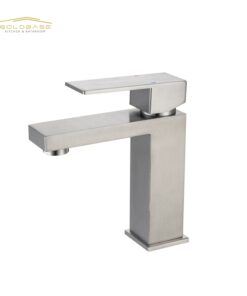 Washroom Basin Mixer Taps square Shape Plating Deck Mounted Bathroom Faucet