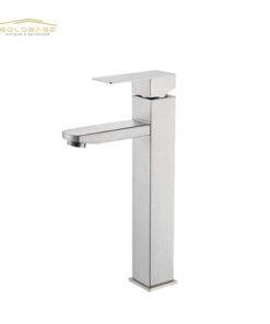 Stainless Steel 304 Black Bathroom Basin Faucet Mixer Tap Square Waterfall Sink Faucet
