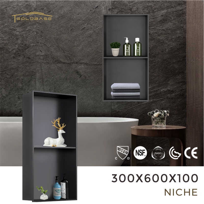 Rectangular Stainless Steel Recessed Niche for Bathroom & Shower Walls - Image 5