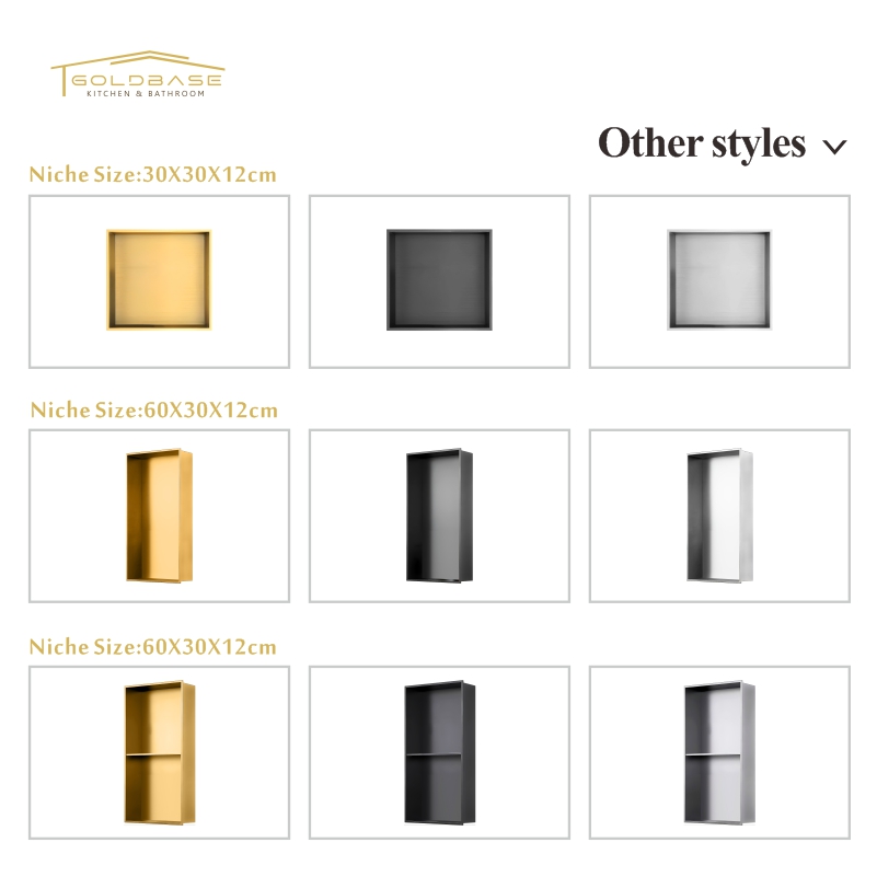 Rectangular Stainless Steel Recessed Niche for Bathroom & Shower Walls - Image 6