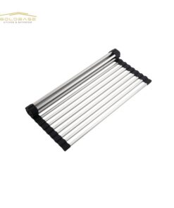304 Stainless Steel Foldable Kitchen Sink Roll-Up Drainer Rack