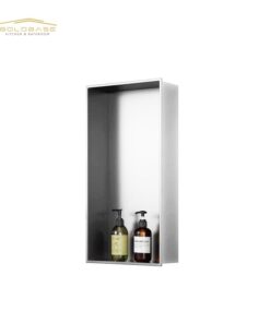 304 Stainless Steel Recessed Shower Niche - Rectangular Wall-Mounted Storage for Bathroom