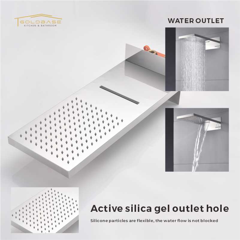 Premium Modern Brass Thermostatic Shower System - Wall-Mounted Rainfall & Handheld 2-in-1 Complete Bathroom Shower Set - Image 4