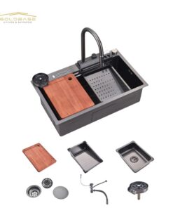 Smart Multifunctional Rainwater Kitchen Sink - Large Single Bowl Thickened Stainless Steel  Sink