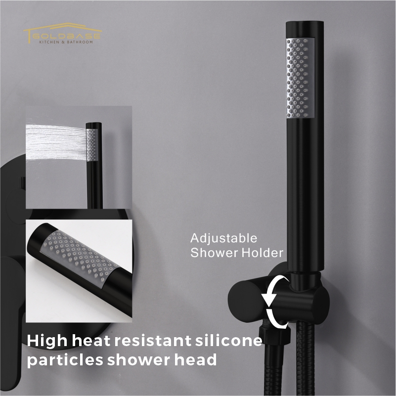 Shower Bath Mixer Hot Cold Shower System Concealed Rainfall Shower Faucet Set for Bathroom - Image 4
