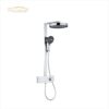 Shower Head Set Rain Spray Patterns Gun Gray Milk White Finish Brushed Household Bathroom Faucet