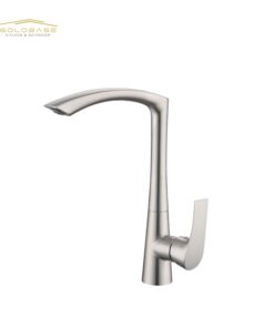 304 Stainless Steel Kitchen Faucet Hot Cold Single Handle with Splash-proof Design Basin Sink