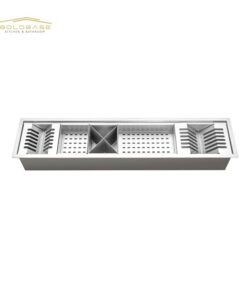 SUS304 CHANNEL SINK - BUILT-IN DRYING RAILS & EFFICIENT DRAIN SYSTEM