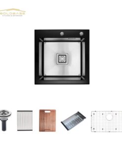 Hot Selling Tempered Glass & Stainless Steel Composite Kitchen Sink