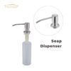 Soap and Lotion Dispenser With Chrome Plated